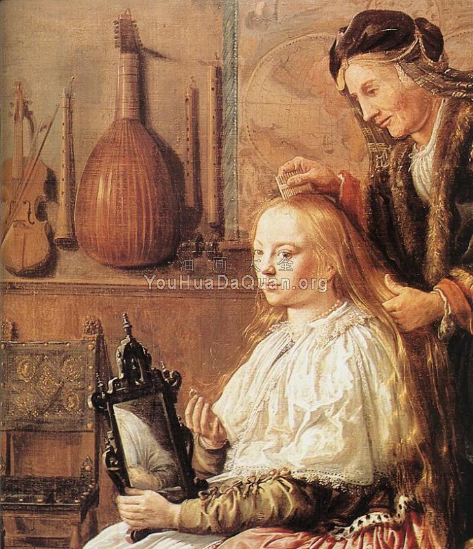 Allegory of Vanity, detail - 扬·米恩瑟·莫勒纳尔